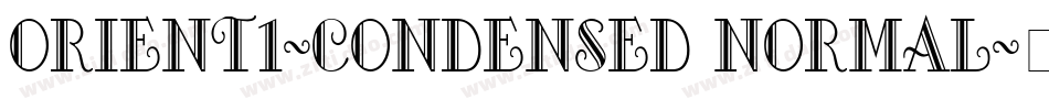 Orient1-Condensed Normal字体转换